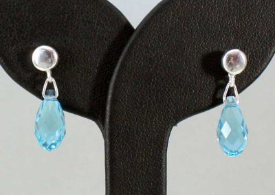 pendientes pisces azul aguamarina