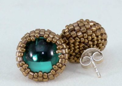 Pendientes orion verdes y dorados