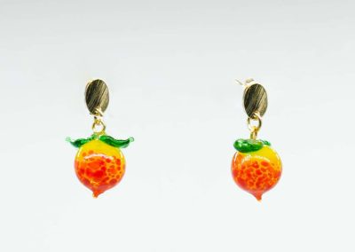 Pendientes crux naranja de frente